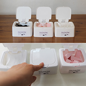 일본 SNS 인기 편리한 소품 수납 케이스 (면봉,화장솜,치실 등 수납함)