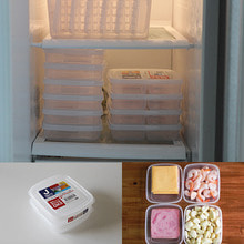 일본완제품의 400 X 2p납작용기 (다진마늘,치즈,햄 등 냉장실, 냉동실 정리보관)