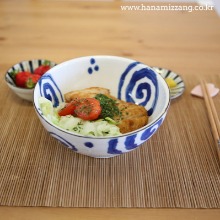 일본 블루 회오리 면기(예쁜 일본 수입그릇)