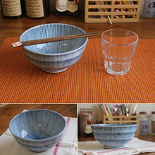 일본 전통 도자기 블루라인 특대볼(면기,비빔밥그릇,라면그릇)